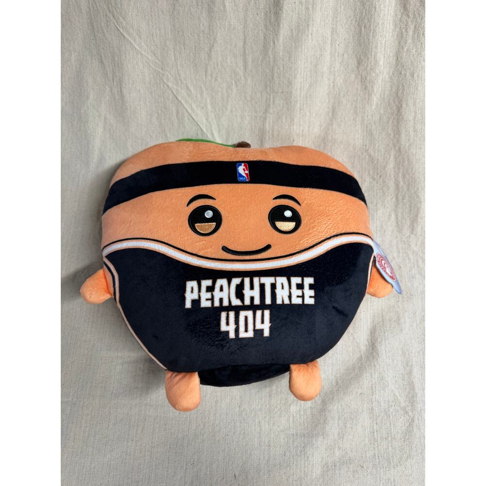 Atlanta Hawks Peachtree 404 Peach Mascot Plush Pillow NBA Fan Cushion NWT